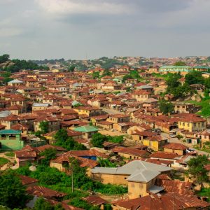 top view of houses and building roofs